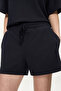 Marien Navy Blue Waffle Printed Soft Textured Modal Fabric Standard Fit Women's Knitted Shorts - 3