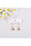 Crystal Earrings with Gold and Red Stone, Cherry Model Earrings - 4