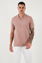 Cotton Regular Fit Zippered Polo Collar t Shirt Men's Polo Collar t Shirt 5902915 - 6