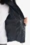 Water Repellent Stand Collar Zippered Faux Leather Puffer Coat Girls F0054A825Au - 8