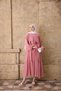 Women's Drawstring Detail Waist Tie Dress Dusty Rose - 4