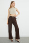 High Waist Palazzo Trousers with Belt Detail - 5
