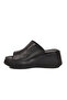 Black Daily Women's Heeled Slippers Pc-54610 Z - 2
