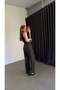 Palazzo Gold Buttoned Trousers Anthracite - 3