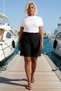 Women's Plus Size Shorts Woven High Waist Wide Leg Ruched Short Length Plain Pattern Finike Stylish