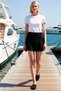 Women's Shorts Skirt A-Shape Bell Form Short Length Textured Knitted Wrinkled Fabric Regular Waist Narrow Leg Stylish