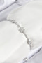 Brass Zircon Stone Snowflake Model Silver Color Elevator Women's Bracelet 58 - Teolsa7073-8