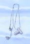 Letter t Silver Color Bubble Necklace - 316L Zircon Necklace 5886 - 2