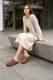 Luvra Laceless Genuine Suede Leather Women's Casual Cork Sole Loafer Classic Shoes Hdmt - Brown - 2