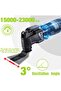 Oscillating Multi Tool 300 W, 7 Variable Speeds, 3° Oscillation Angle, Quick Change Blade System, 17 pcs Accessories Kit - 3