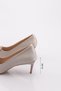 S7-5-22Y Women's Pointed Toe Knitted Buckle Heeled Shoes with Stone Edges - 5
