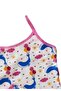 Girl's 100% Cotton Fabric White Color Balloon and Whale Patterned Thin Strap Athlete Boxer Set - 2