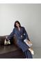Thin Brooch Tie-Up Oversized Modal Jacket and Trousers Set - 2
