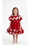 Rose Appliqué Girls' Dress