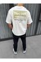 Men's Printed T-Shirt Short Sleeve Crew Neck Regular Fit Comfortable Fit Casual T-Shirt - White Mariposa - 2
