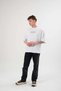 Men's Short Sleeve Summer T-Shirt Crew Neck Printed Oversize T-Shirt - White - 2