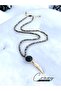 4 mm Black Labradorite & Hematite Natural Stone Minimal 70-80 cm Long Men's Necklace
