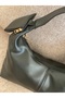 Women's Shoulder Bag with Buckle Detail, Strap and Zipper, Small Wallet, 34cm + 22cm Dimensions - 2