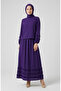 Ruffled Blouse Skirt Double Set 0279-04 Purple - 2