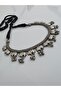 Antique Oxidized Silver Elephant Motif Choker Necklace with Adjustable Black Thread | Tribal Ethnic Statement Jewelry - 2