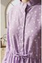 Beli Lace-Up Polka Dot Layered Dress 0283-06 Lilac - 5