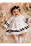 White baby dress with black lace