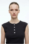 تي شيرت Ay Kol Ribbed Basic - أسود - 3
