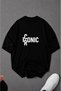 Iconic Ironic Design Printed Basic Oversize T-Shirt