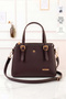 Women's 3-Compartment Lined Zipper Closure Handbag and Shoulder Bag (25X20 cm) - 3