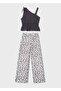 Girl's Strappy Blouse and Pants Set Black - 3