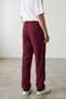 Men's burgundy twill relaxed fit sweatpants with elastic waistband - 4