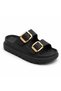 Women's Mink Double Buckle Thick Sole Daily Slippers - 3