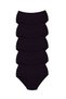 Glb-Stl41414 5 Pieces Tutku Women's High Waist Bato Thick Rubber Panties Black