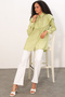 Women's Ruffle Detailed Shirt Tunic 5994 - E.Green - 2