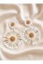 Design Flower Earrings for Women Off-White - 3