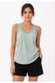 Women's Athlete Crew Neck Sleeveless Summer Tank Top - Aqua Green - 2