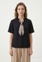 Black Scarf Detailed T-Shirt 8419A - 2