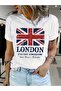 Unisex London Printed Oversize Crew Neck T-Shirt
