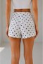 Women's Polka Dot Belted Wrap Mini Skirt Shorts - 5