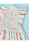 Infant Girls White Printed Dress - 2