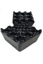 Black Melamine Grill Ashtray Square Ash Tray Heat Resistant Cafe Balcony Table Ashtray - 5