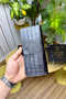 Creen Croco Black Real Genuine Leather Phone Wallet Unisex (Men-Women) Valentine's Day Gift - 4