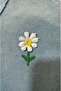 Jeans Looking Like Denim for Girls with Daisies Ji̇le 169 - 3