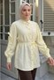 Ruffle Sleeve Detailed Shirt 0061 - Yellow - 3