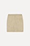 Men's Beige Seersucker Straight Fit Shorts - 2