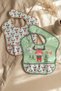 Bebe-Sty 2-Pack Liquid-Proof Baby Bib with Pockets - Little Gentleman Tas with Green Deer Figure - 4