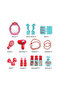 Portable Pretend Vanity Beauty Play Set with Light & Sound, Kids Makeup Table Toy with Mirror, Hair Dryer & Accessories - 4