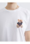 Xside White Bear Teddy Printed 100% Cotton Women's T-Shirt - 3