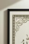Blue Tile Model Vertical Bismillah Written Single Wooden Board - Black Wooden Framed Home and Business Board - 4