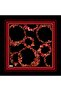 Striped Floral Pattern Black Soft Cotton Scarf - 2